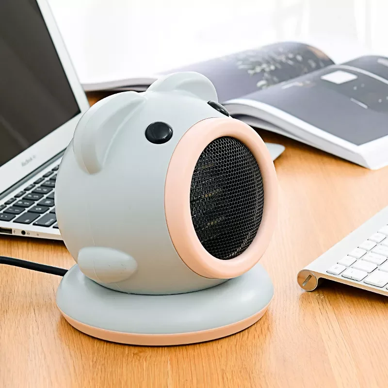 New Arrive Intelligent Mini Home Small Desktop Portable Electric Fan Heaters Shake Mini Fan Warm Heater Fan In Winter