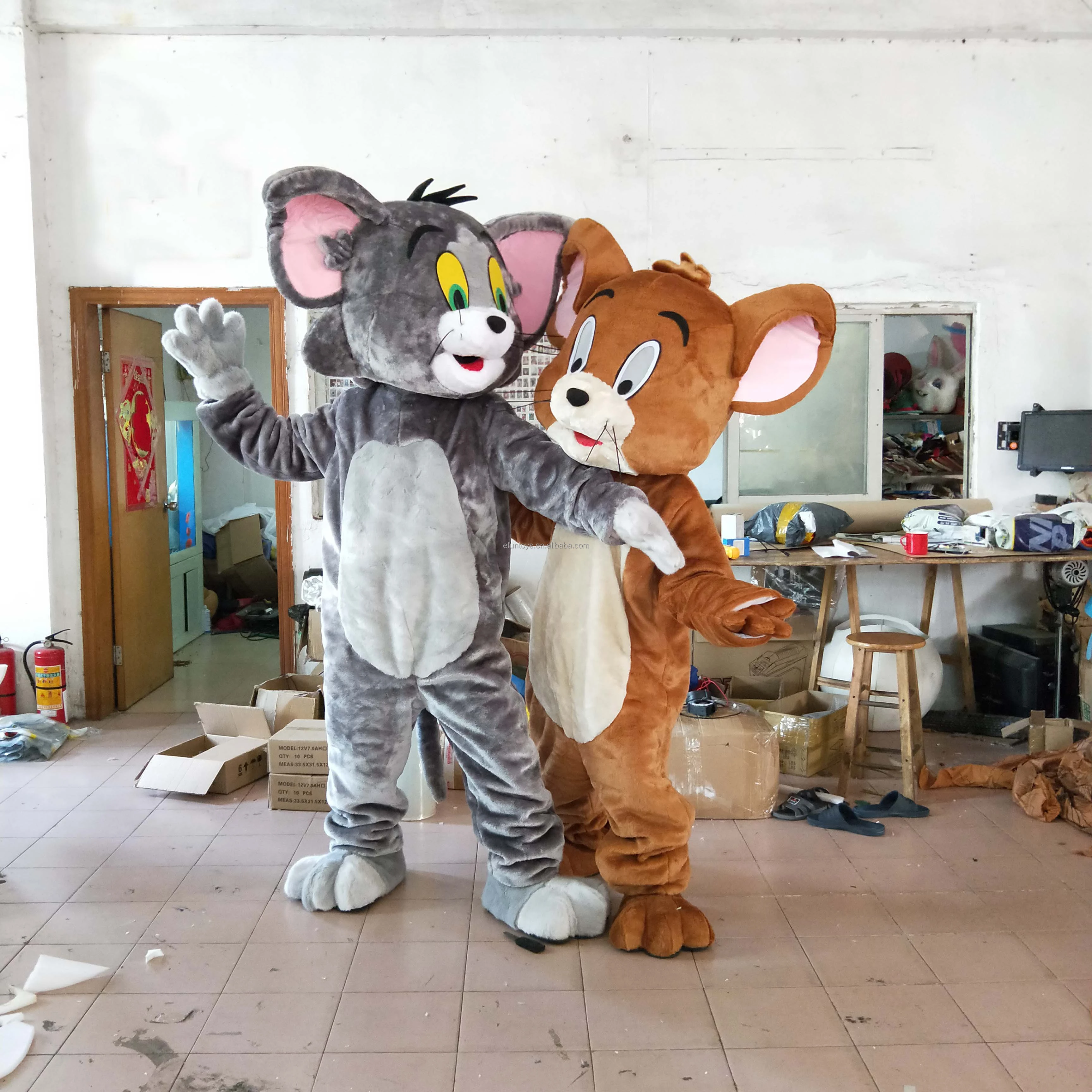 Efun MOQ 1 PC Custom Tom and Jerry Mascot Costume Cute Movie Cartoon Classic Animal Characters Mascot Costume for Sale