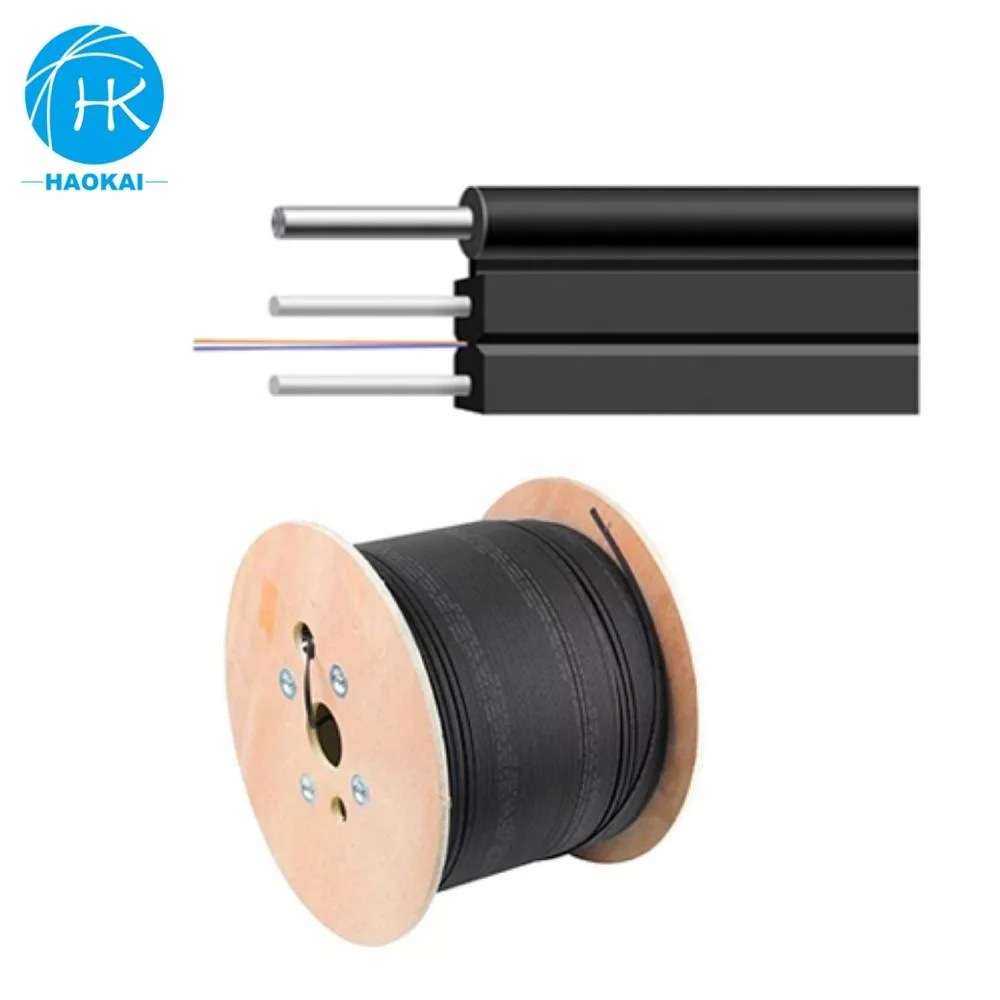 Outdoor GJYXCH 1 2 4 Core SM FTTH Drop Cable G657A Self-supporting LSZH Fiber Drop Cable