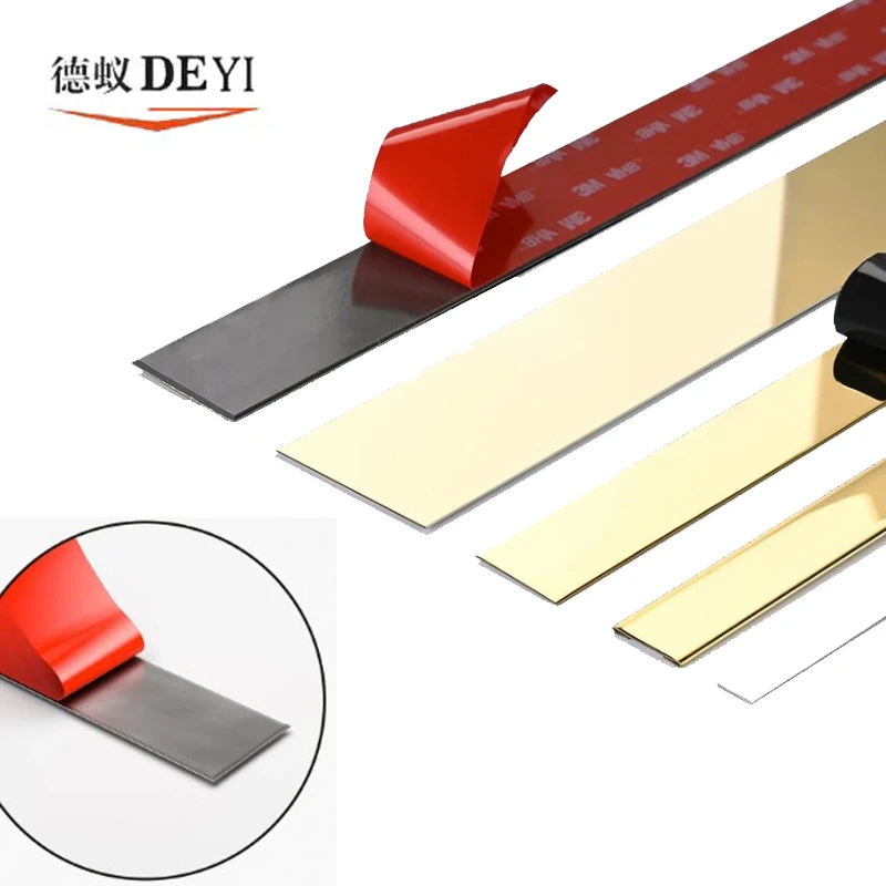 Factory Directly JECA Tile Trim Stainless Tile Trim For Wall Furniture Wardrobe Decoration Gold Mirror OEM Flat Strips