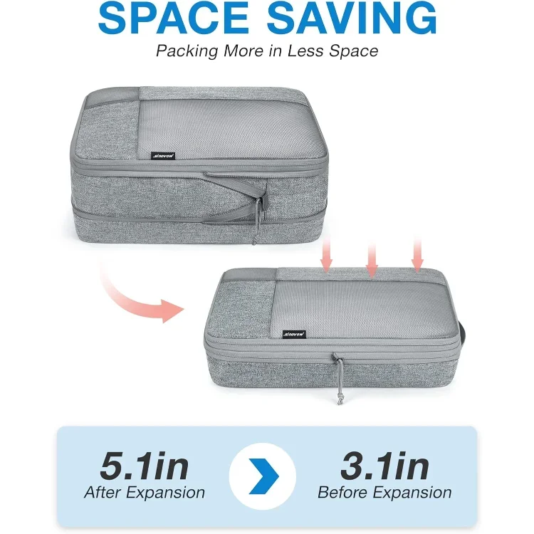 Oem Factory Compression Packing Cubes For Suitcase Suitcase Organizer With Shoe Bag Travel Accessories With Laundry Bag