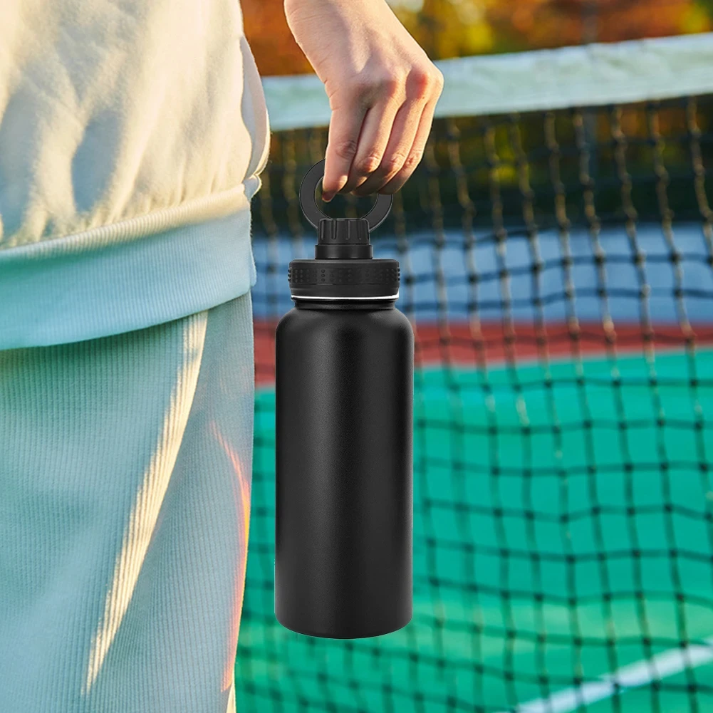 Custom Water Bottle with Magnetic Cell phone Holder Stainless Steel Double Wall Vacuum Drinking bottle