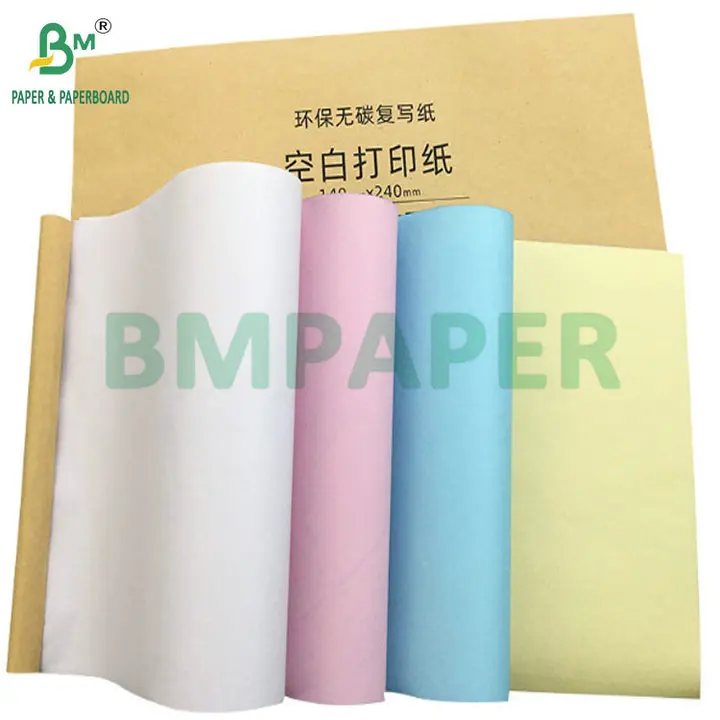 50g 55g CB CF CFB Carbon-Free Bill Paper White Blue Yellow Color