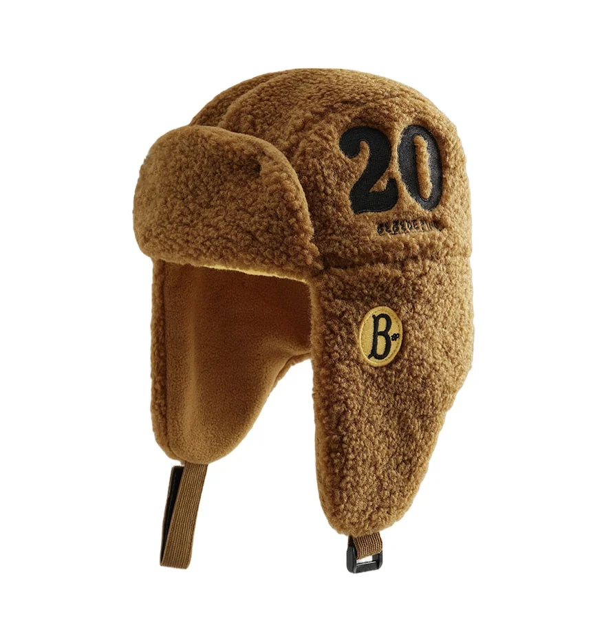 New Fashion Winter Custom Logo Wool Earflap Hat