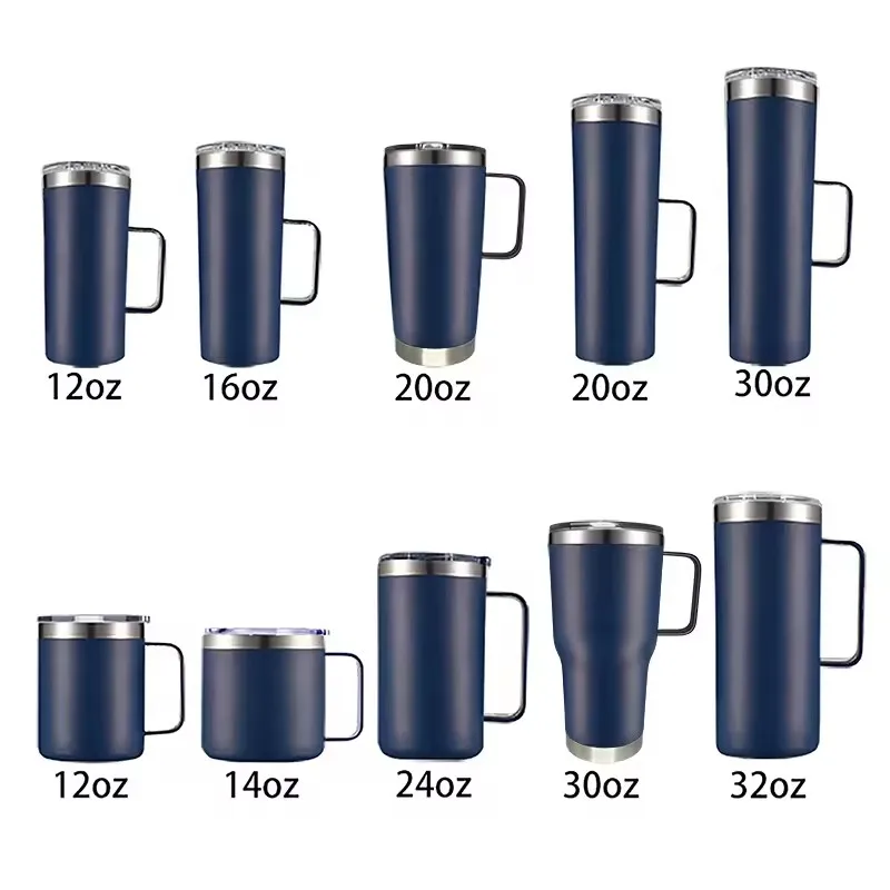 China Wholesale Manufacturer Customized Stainless Steel Coffee Travel Mug With Handle