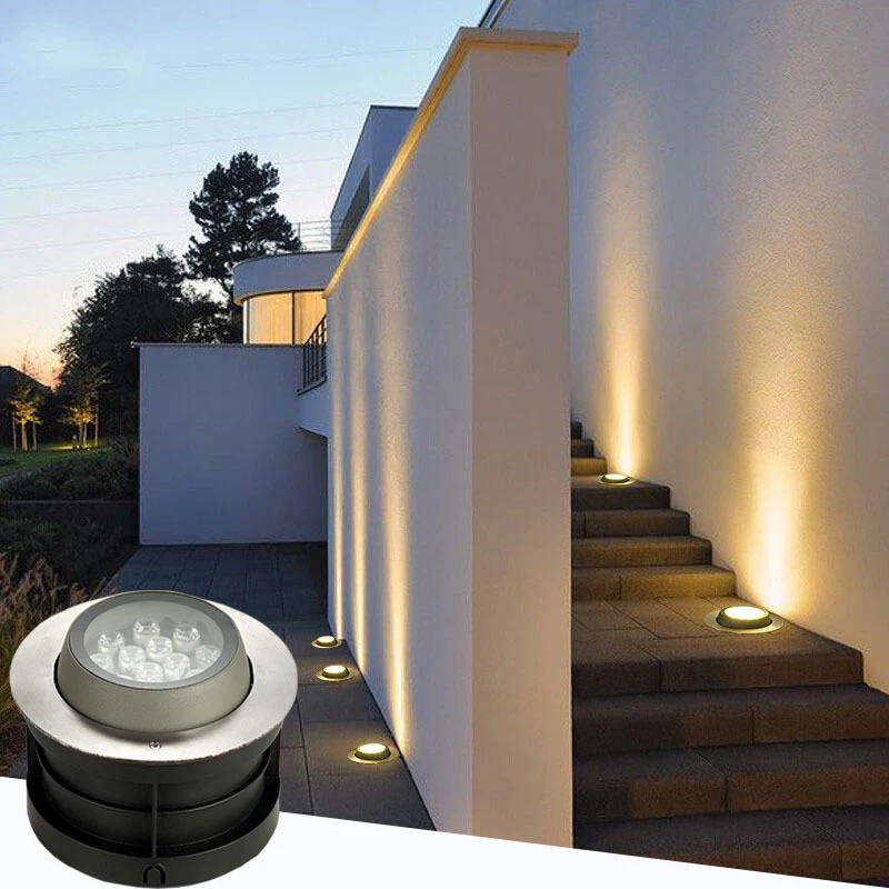 Embedded 18W adjustable beam direction outdoor waterproof ground light AC 110/240V District park square Led underground light