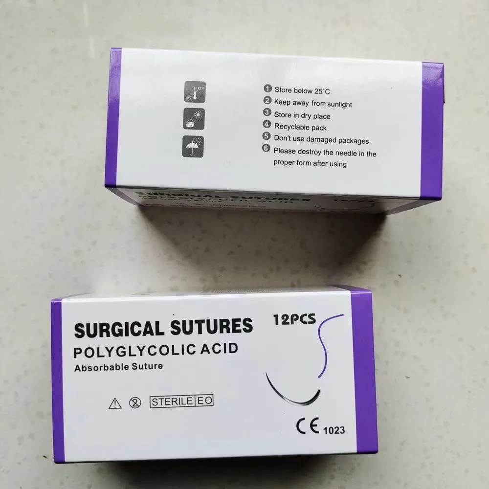 
surgical suture thread Medical disposable absorbable Polyglactin veterinary sutures manufacturer 