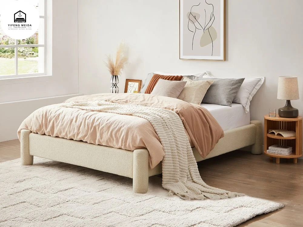 pine style queen bed frame antique   minimalism home furniture  MDF  durable bed frame king  bed frame queen ASH WOOD