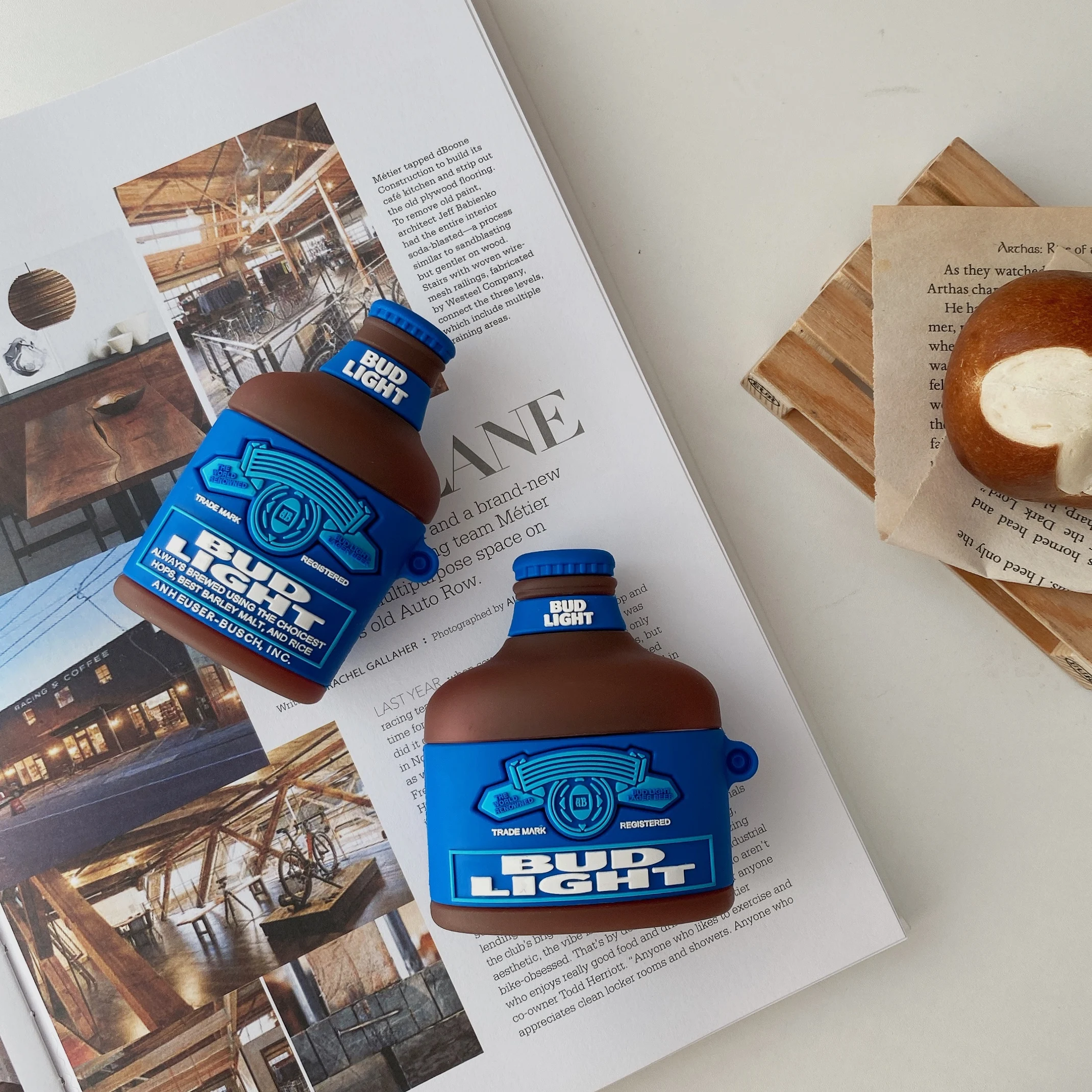 
Gemfits New Arrival Earphone Protective Cover Brown Drink For Airpod 1/2 for Food Airpod Case 