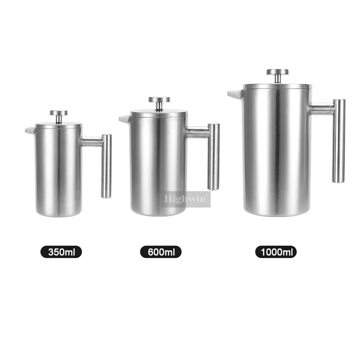 Highwin Stainless Steel French Coffee Press Stainless Steel Coffee French Press