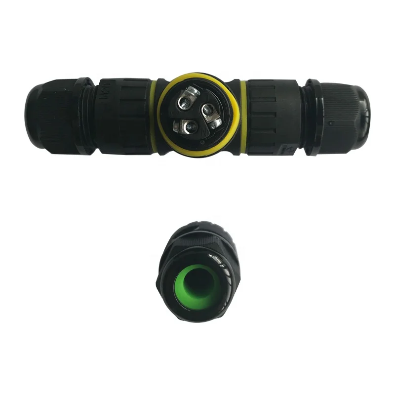 3 4 Pin Screw Type Original Manufacturer Strong Sealed Lighting Electrical Waterproof T Shape Connector IP68