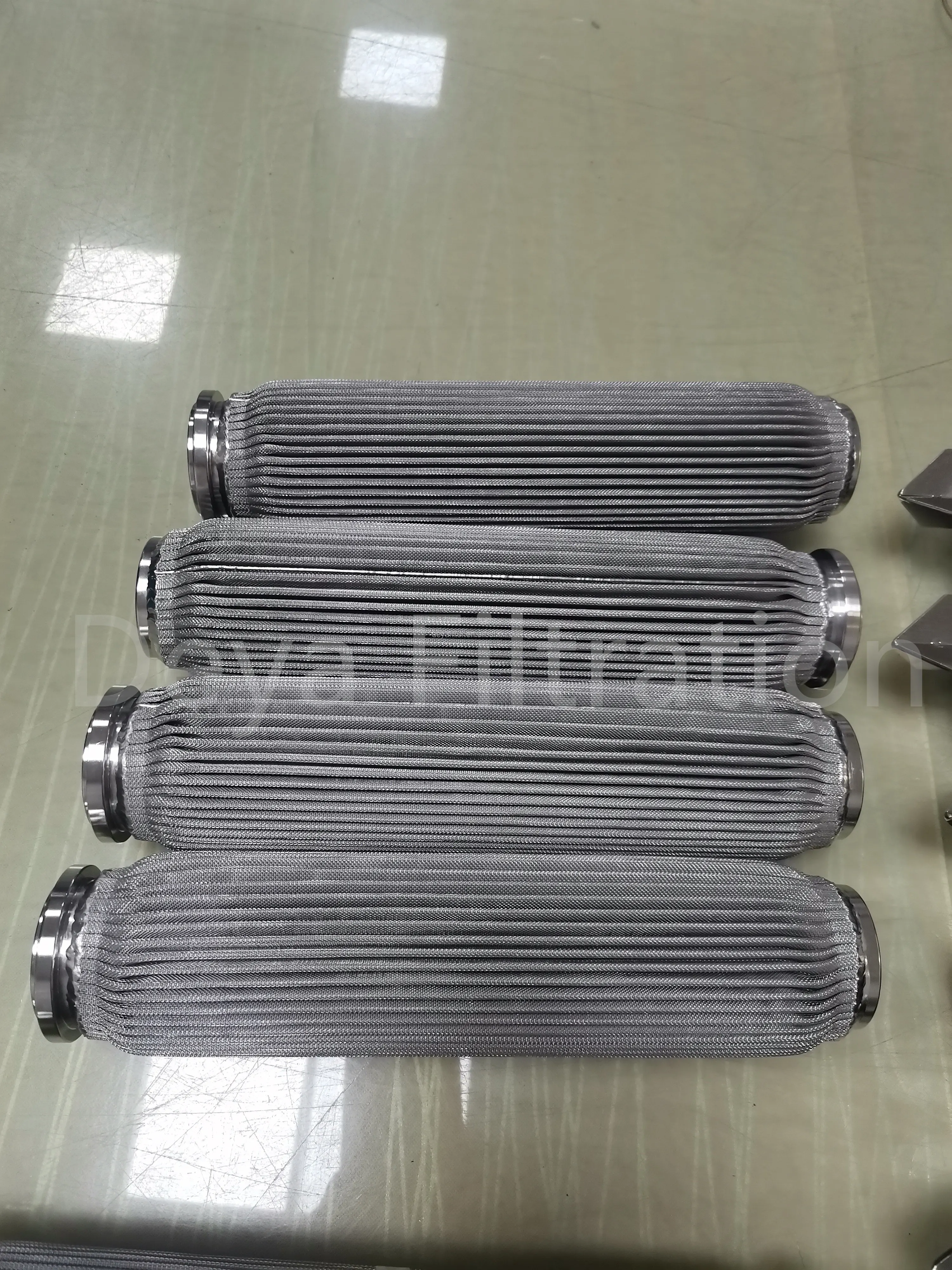 20 micron metal fiber sintered felt pleated filter element for continuous polymer candle filter
