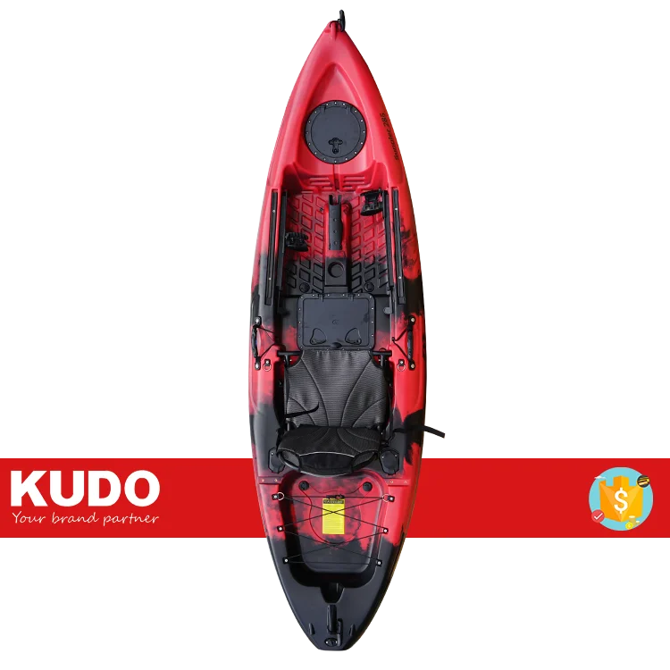 Polyethylene Peddle Sea Kayak Canoe Trade Sit Pedal Aluminum Frame Seat Equipped One Person Fishing Kayak