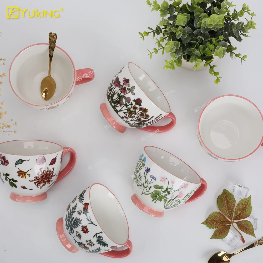 Ceramic Coffee Mug Soup Mug with Handle Large Soup Bowls Cereals Breakfast Cup Coffee Cup for Cappuccino Hot Coco Tea Milk