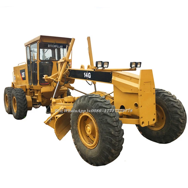 Land leveling machine used cat 14g motor grader wheel secondhand caterpillar 14 motorgrader 14h original
