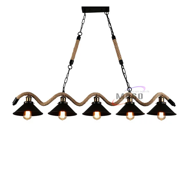 chandelier rope restaurant lighting bar light decor