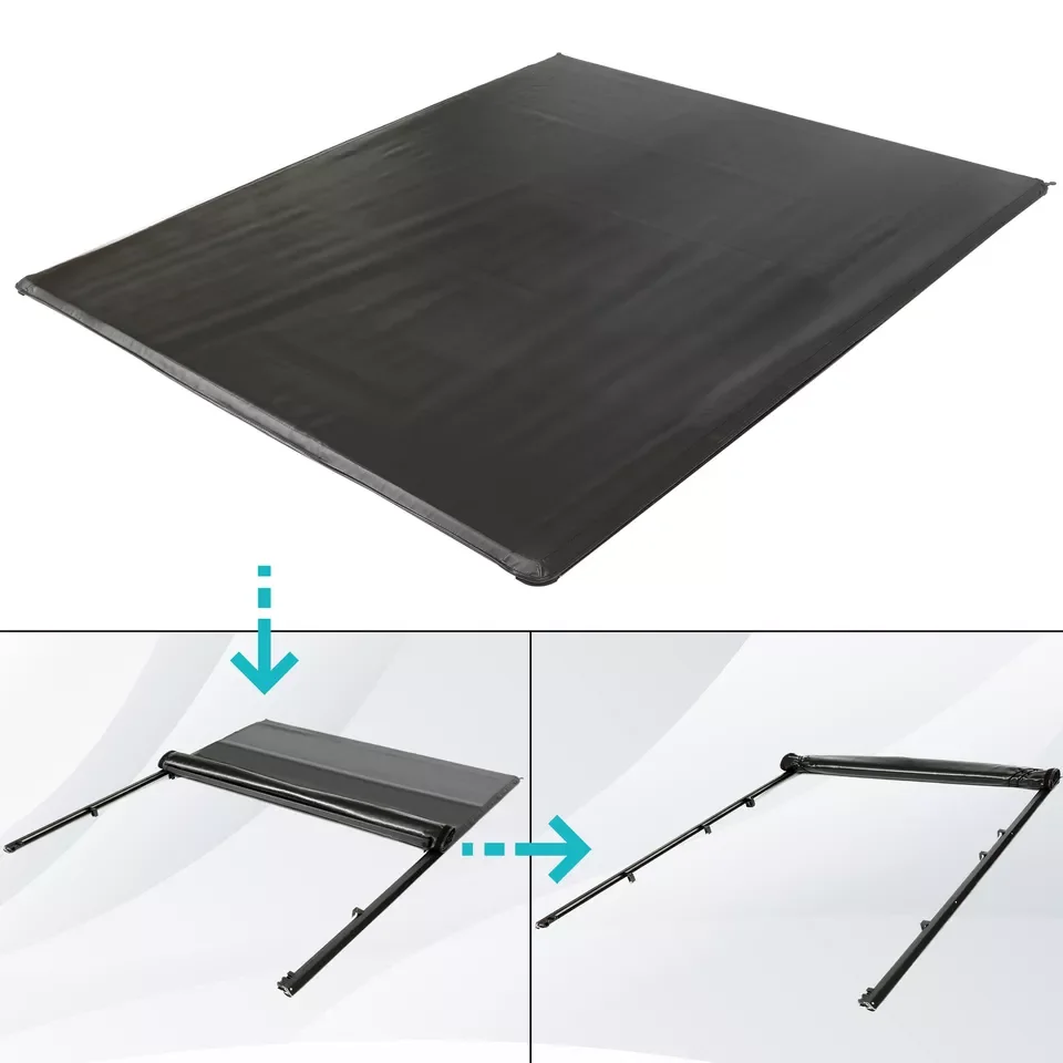 6.5 FT Bed Tonneau Cover Soft For 2007 2008-2014 GMC Sierra Chevy Silverado 1500