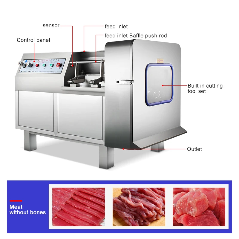 High efficient electric meat cube cutting machine automatic meat dicer cutting machine meat dicer
