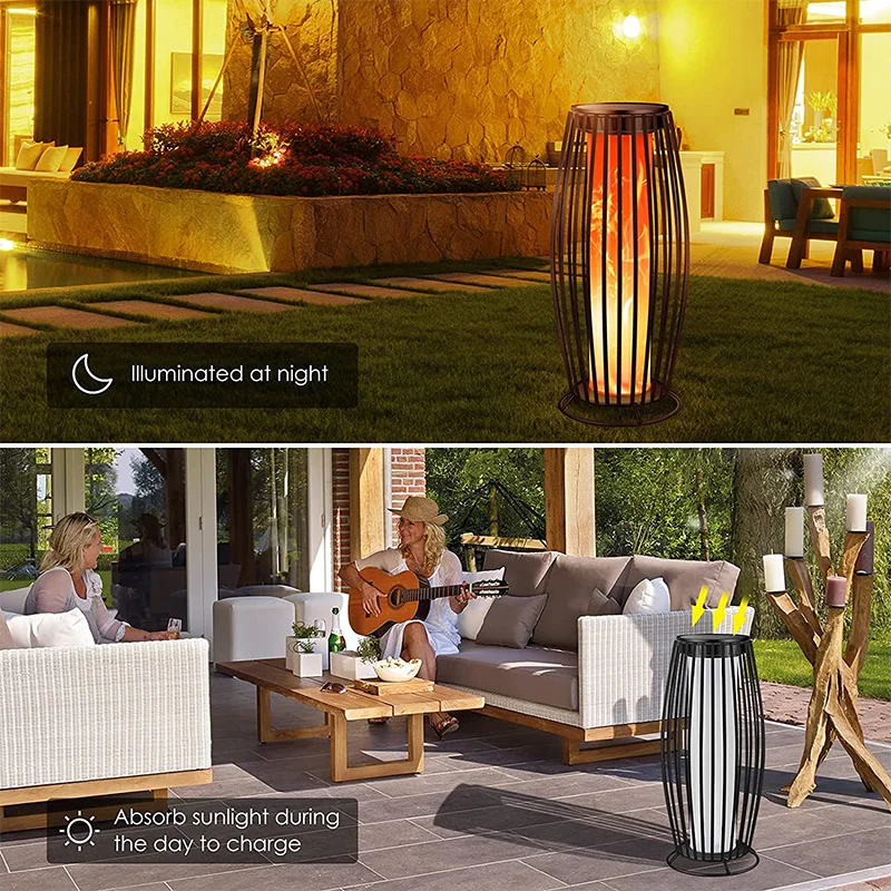 Factory  Supplier Garden Light Garden Outdoor Garden Lighting Led Decoration Waterproof Solar Light Flickering Flame Solar Torch
