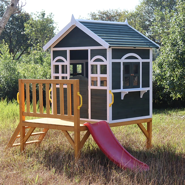 Durable Outdoor Children Play House Wooden Kids Playhouse