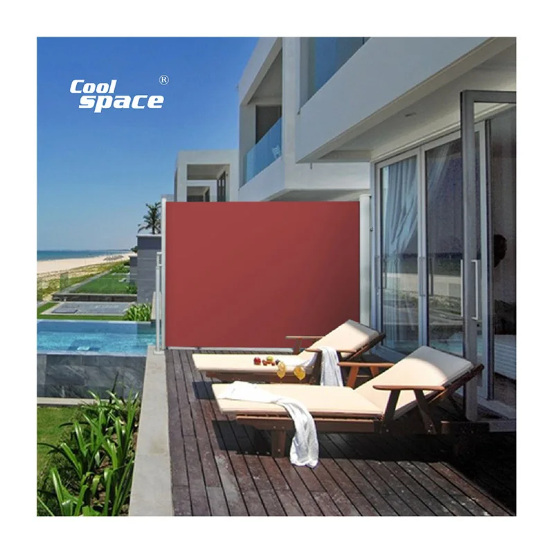 Side Awning Retractable Rugged Full Aluminum Rust-proof Outdoor Privacy Screen For Garden Balcony Terrace