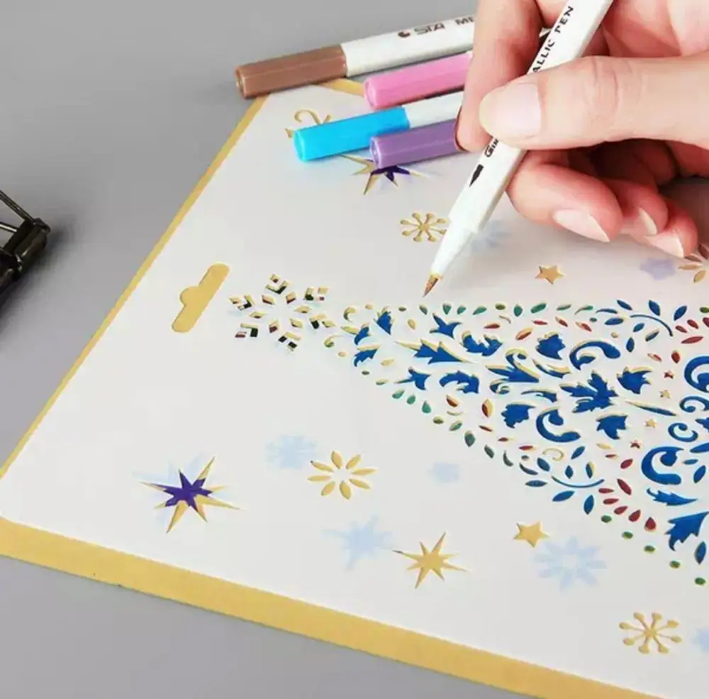 
DIY painting craft art template ,reusable plastic stencil for scrapbooking embossing stamping album card 