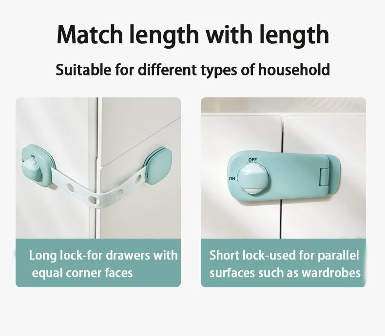 Custom-made high-quality child safety lock drawer safety buckle anti-treasure grip door latch lock
