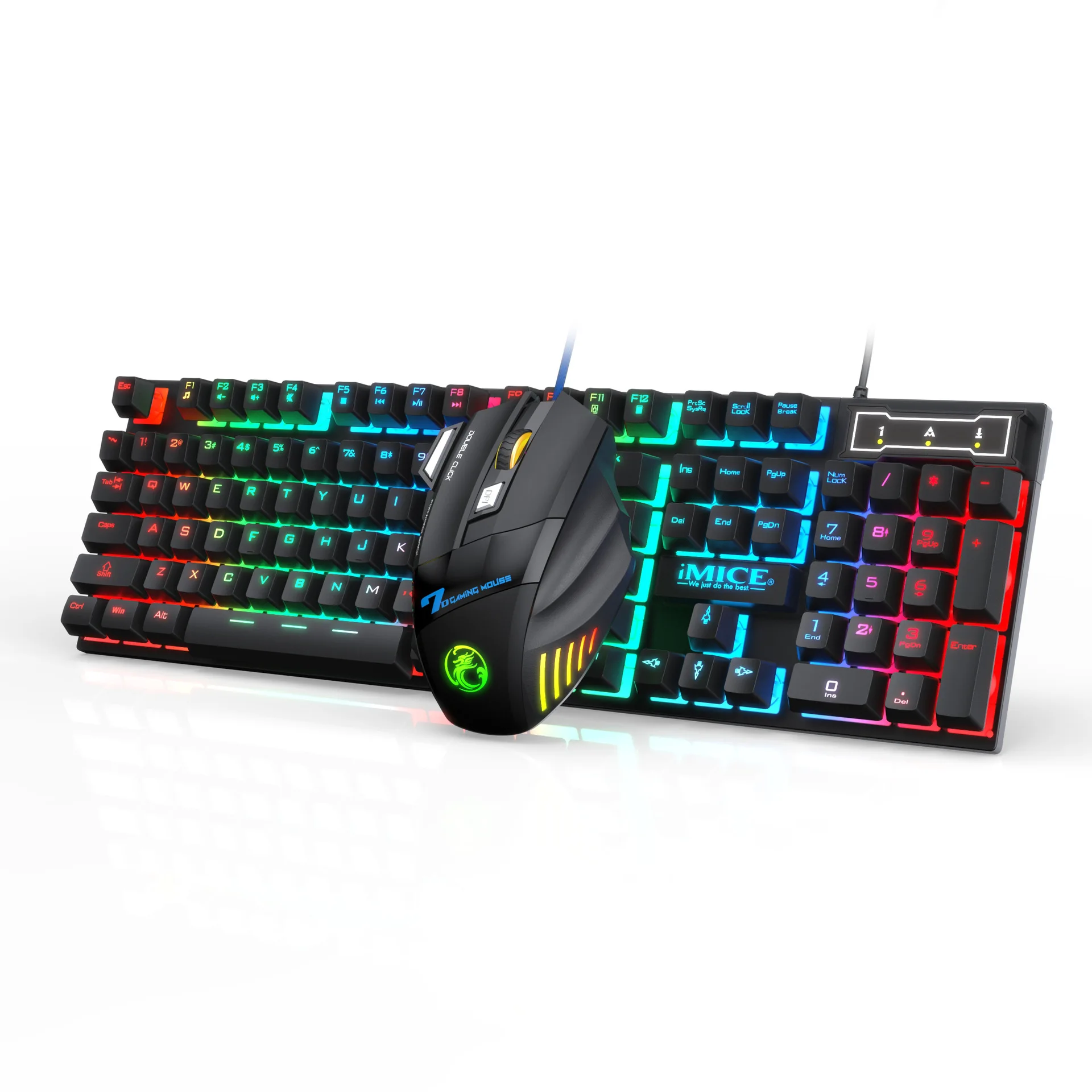 AN-300 Gaming Keyboard And Mouse Combo Cheap Optical Led Backlight Keyboard And Mouse Set