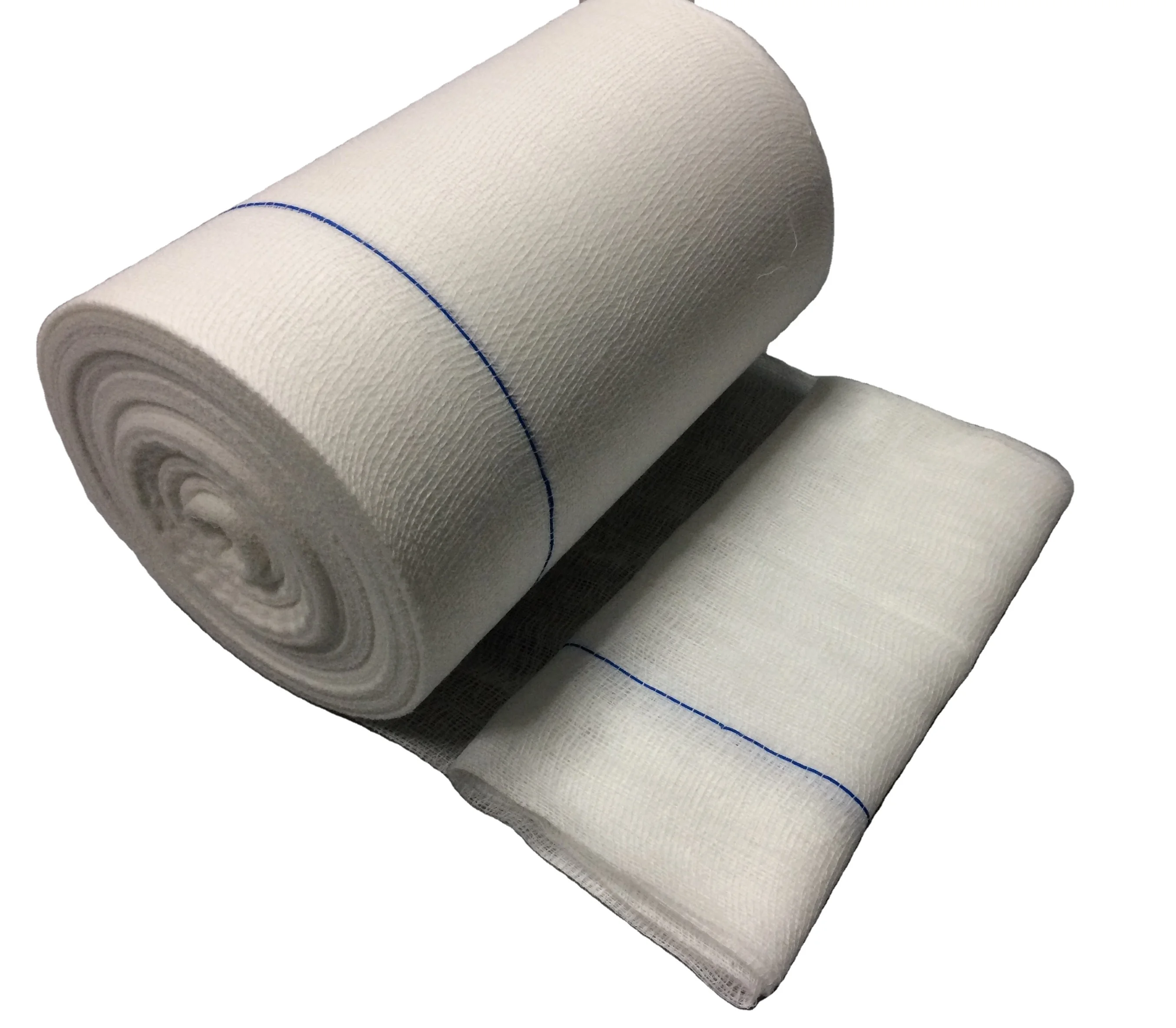Absorbent Gauze Roll with X-ray , 100% Cotton Bleached Gauze Roll  1.5 kgs per roll