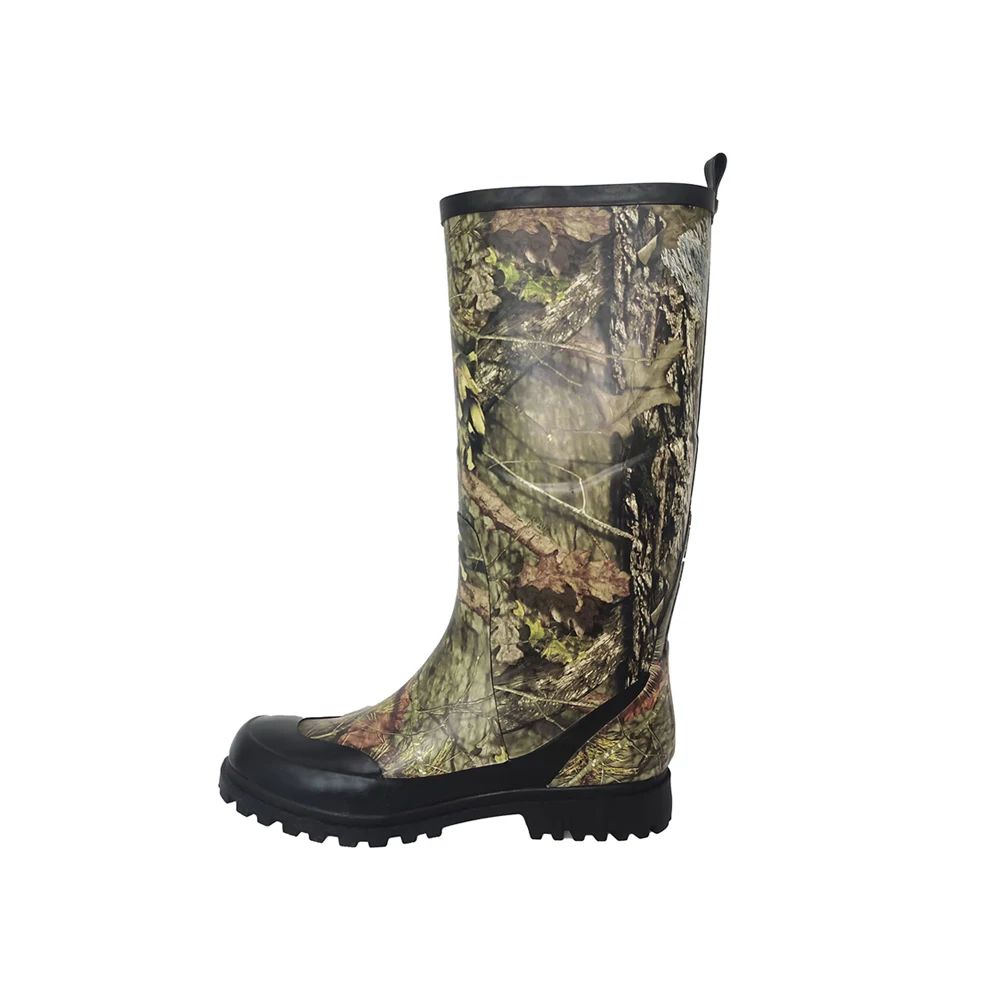Fashion Product Accept Custom Outdoor Adults Anti Slip Waterproof Warm Rubber Rain Safety Boots For Men