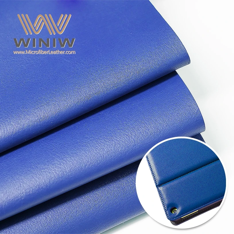 0.4mm High Grade Ultra Smooth Free Sample Microfiber Fabric PU Leather Phone Cover Fabric Leather Cover Material