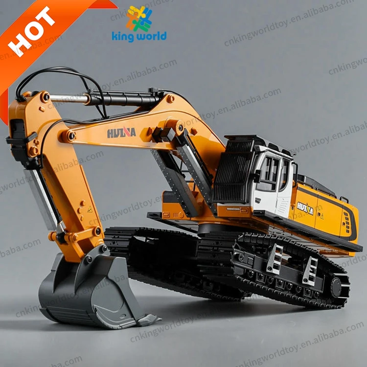 KW 2024 newest Huina 1599 1:14 Scale 24 channel all-alloy Simulation remote control excavator Electric Toy Trucks