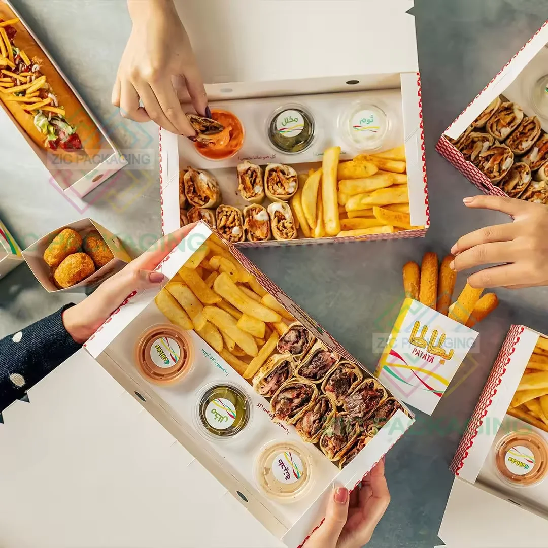 Empanada Take Out Food Packaging Box Takeaway Togo Fast Food Lunch Meat Empanada Package Paper Mailer Box