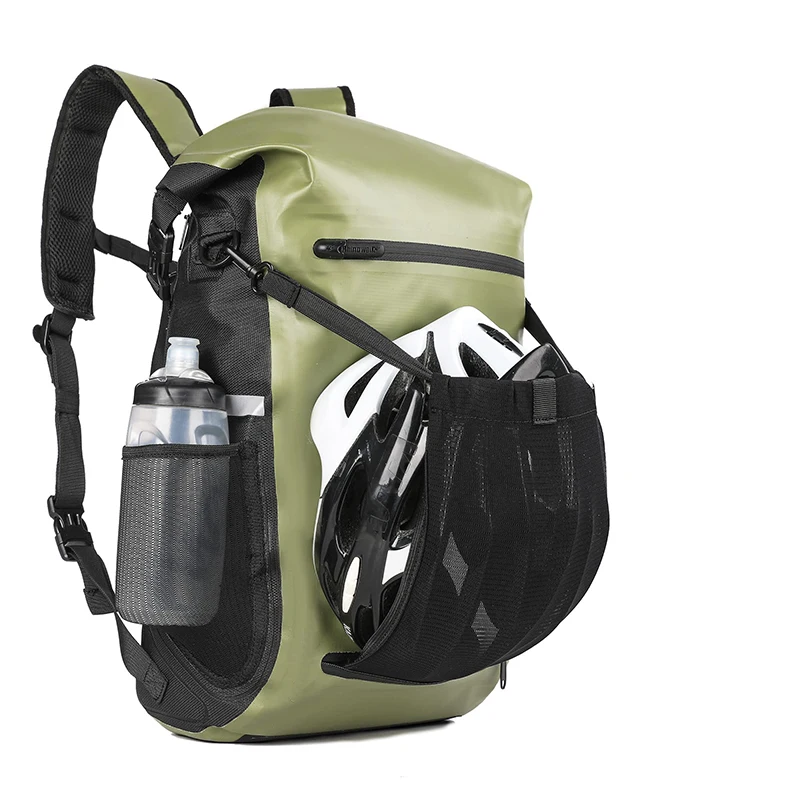 Bike Saddle Bag with Helmet Cover Cycling Backseat Rear Seat Trunk Pack Bicycle Pannier Bag Backpack