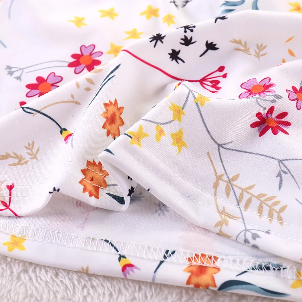 Summer Baby Girl Floral T-shirt + Skirt + Hairband 3pcs Suit Pretty babygirl clothes Children Wear