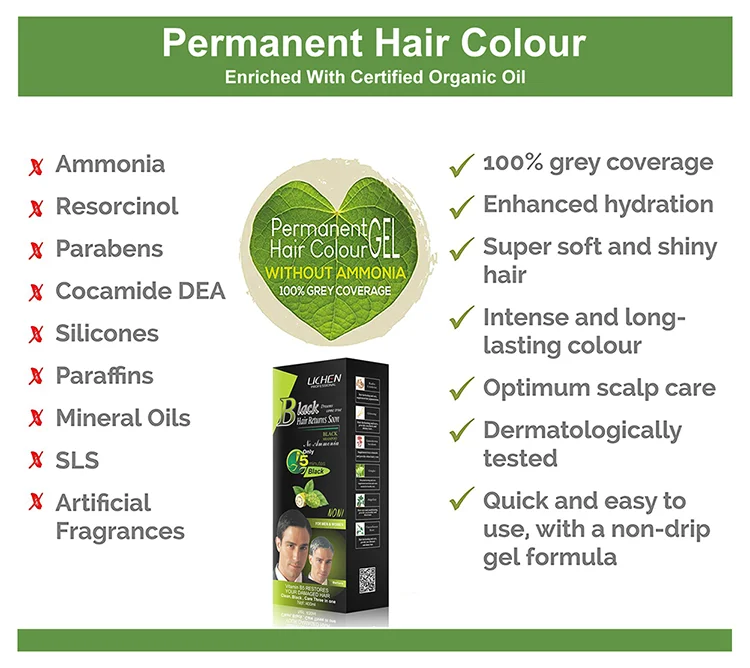 Premium hair color shampoo black/brown color customized fast dyeing professional color products