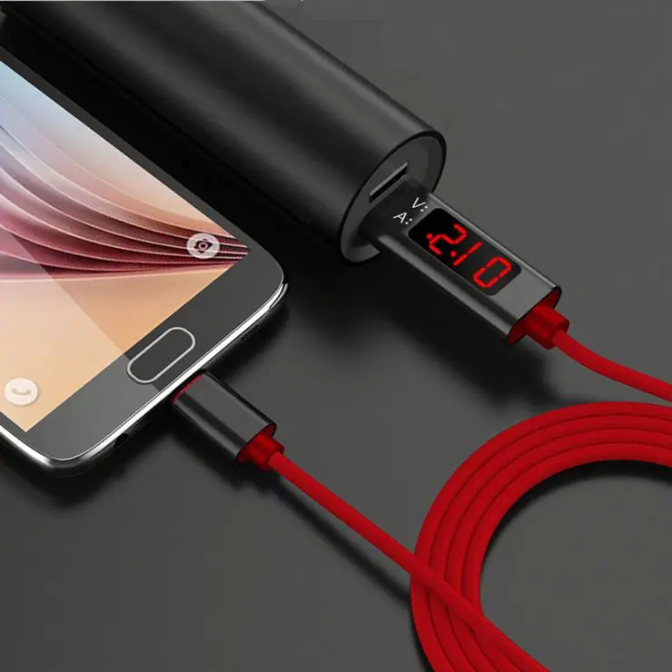 Модный дизайн и горячая распродажа ЖК-дисплей Напряжение тока usb кабель для зарядки телефона и передачи данных