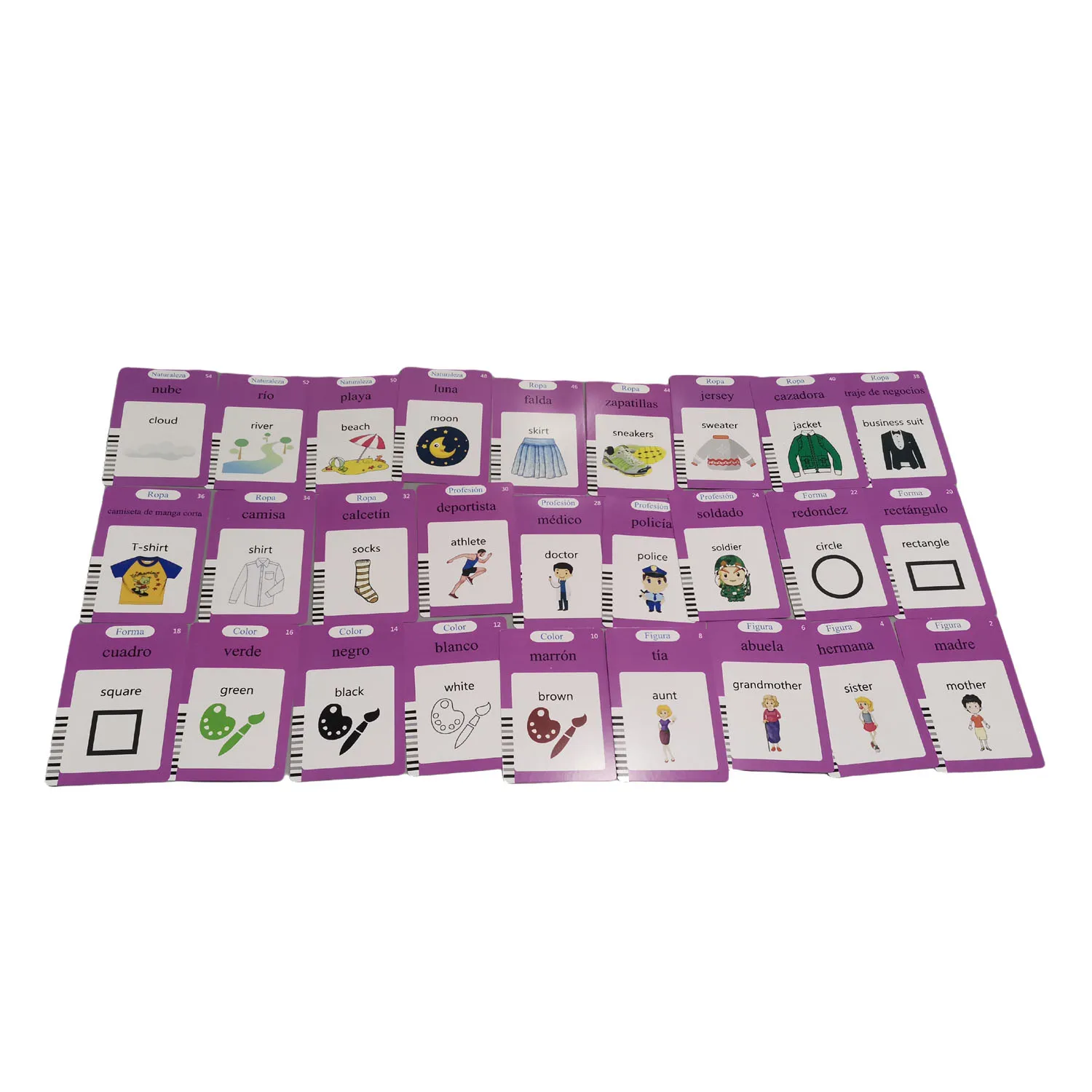 Spanish English talking flash cards cognitive cards learning toys learning machine