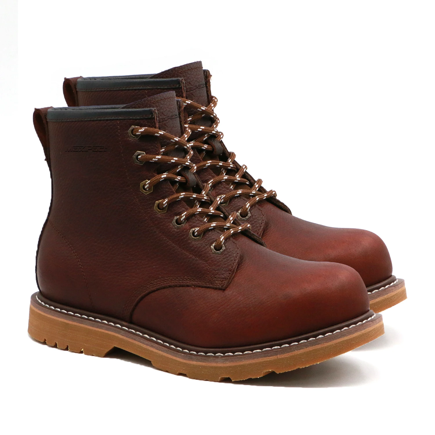 MaxiPact Sports Style Safety Work Boots Genuine Leather Goodyear Cement Shoes Grain Leather Construction