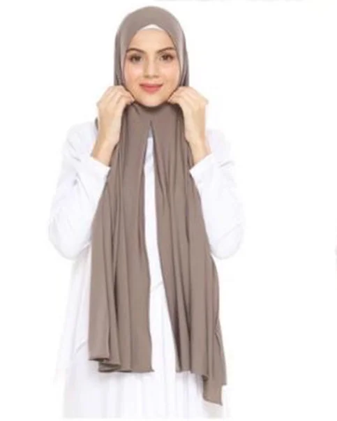 Creative F Instant Mercerized Cotton Jersey Hijab With Plain Color For Women Wholesale