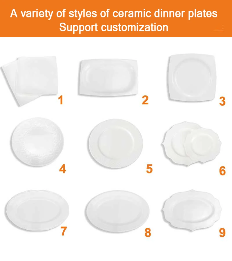 Gold Rim Charger Plates for Wedding Wholesales Fine Bone China Decorative Dishes Set White Dinner Table Plates with Gold Trim