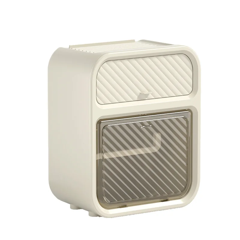 Toilet Wall Mounted Tissue Box Bathroom Paper Box Wall Hanging Household Toilet Tissue Holder Double-layer Roll Paper Box