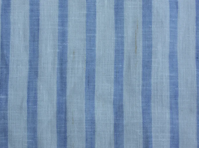 High Quality Organic 100% Linen Flax Stripe Home Textile Garment Fabric