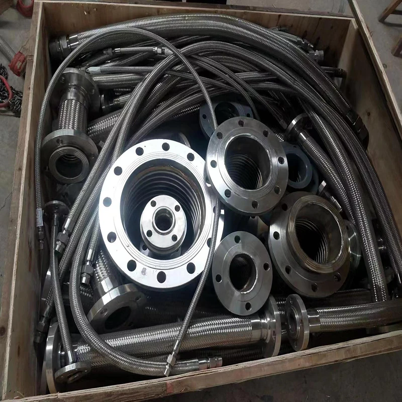 Hot sell Customizable china factory sell 304 304L 316 316L Flange flexible staineel steel metal hoses
