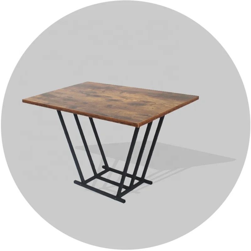 Modern Industrial Metal Wood Accent Table Living Room Furniture Side Table Antique Coffee Table