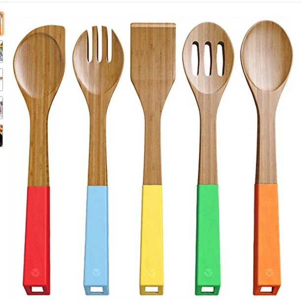 Hot Selling Kitchen Utensils Set Bamboo Cooking Tools Premium Kitchen Accessories