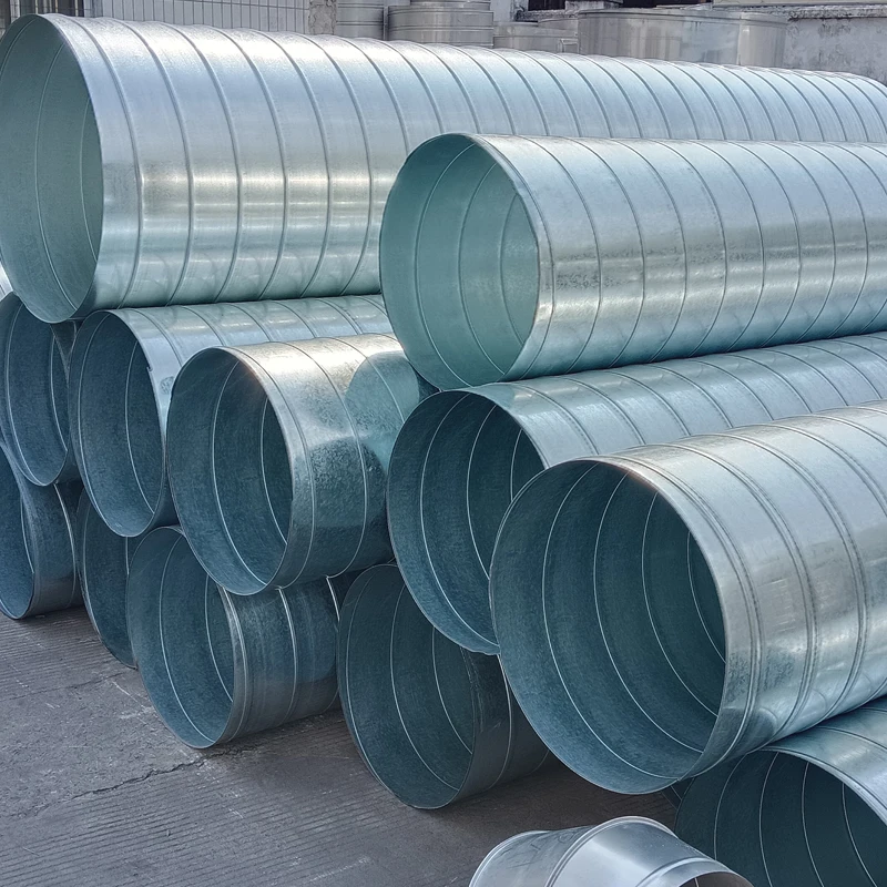 Galvanized spiral air pipe chimney pipe circular ventilation pipe dust and smoke extraction project