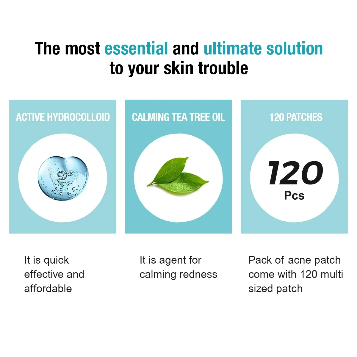 Hydro Seal Acne Patches for Face Non-Medicated Acne Blemish Patch Absorbs Fluids Provides a Protective Healing Environment