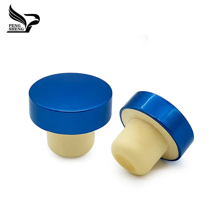 Glass bottle Aluminum cap T sharp cork stopper whiskey bottle cap