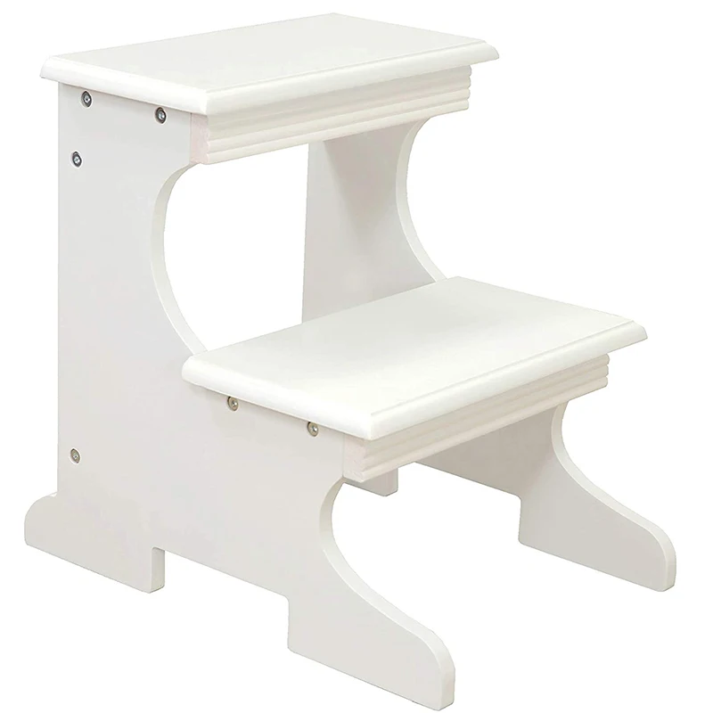 Furniture ladder stool, cherry color, black,wooden ladder stool